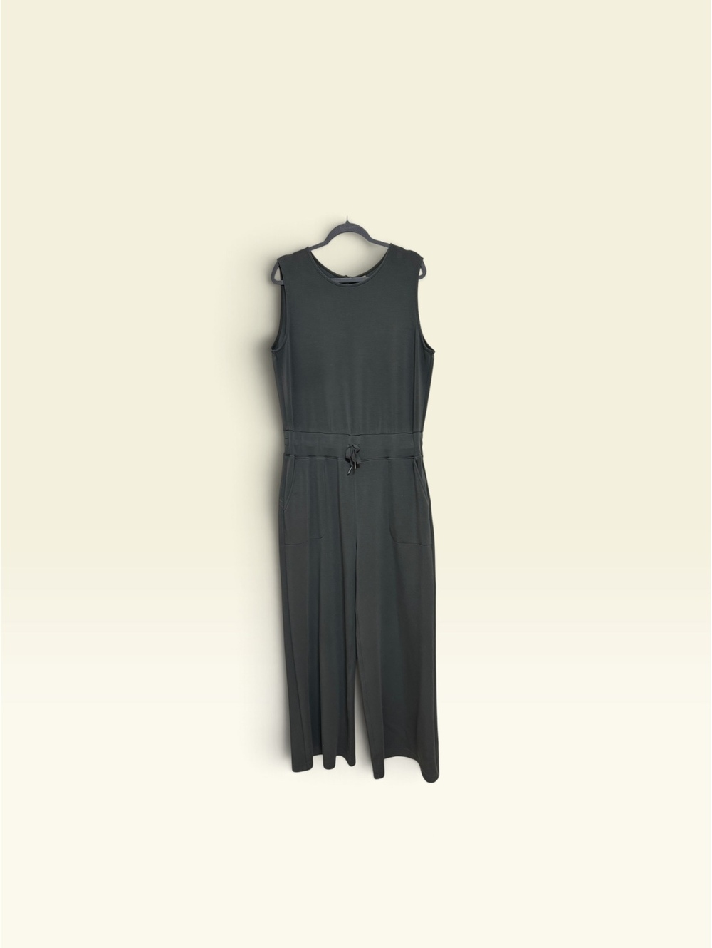 Spanx 1X Black Sleeveless Jumpsuit with Drawstring Waist